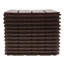 Ensemble de tuiles de terrasse emboîtables en plastique 11,8 po x 11,8 po en brun