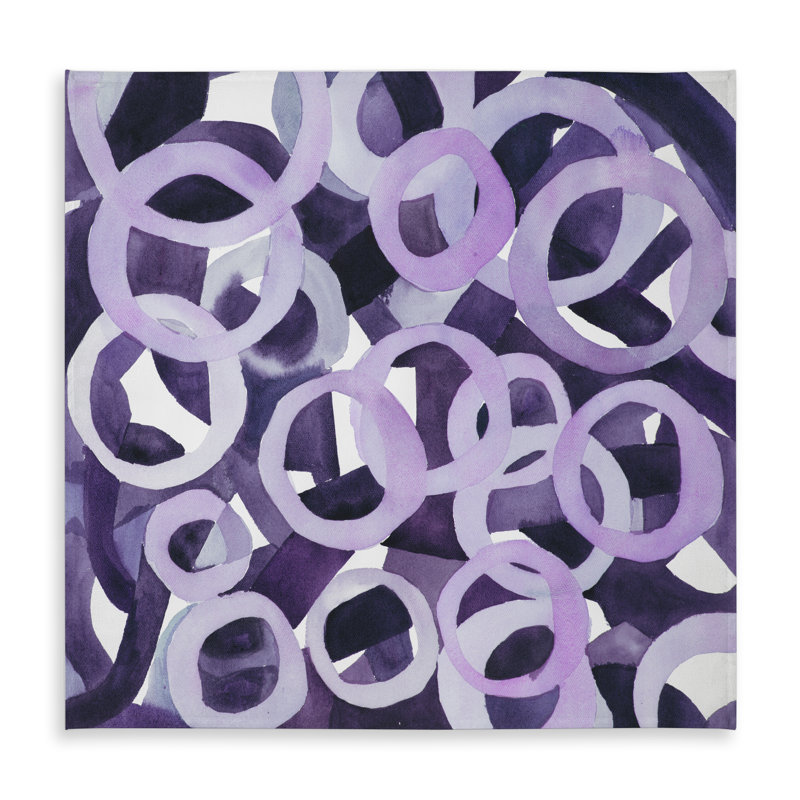 Abstract Purple Rings Tablecloth - Stylish Home Decor | Indoor Outdoor, Abstract 2, Purple
