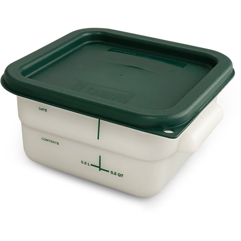 Carlisle Food Service Products Square Polyethylene Food Storage Container, White