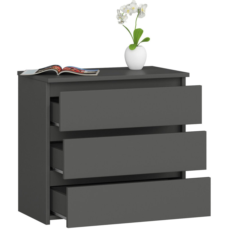 Rhesa 60cm W Particle Board Bedside Table