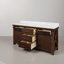 Aberdeen 72 In. Double Sink Carrara White Marble Countertop Vanity In Rustic Sierra With Mirrors-507139478-507139475