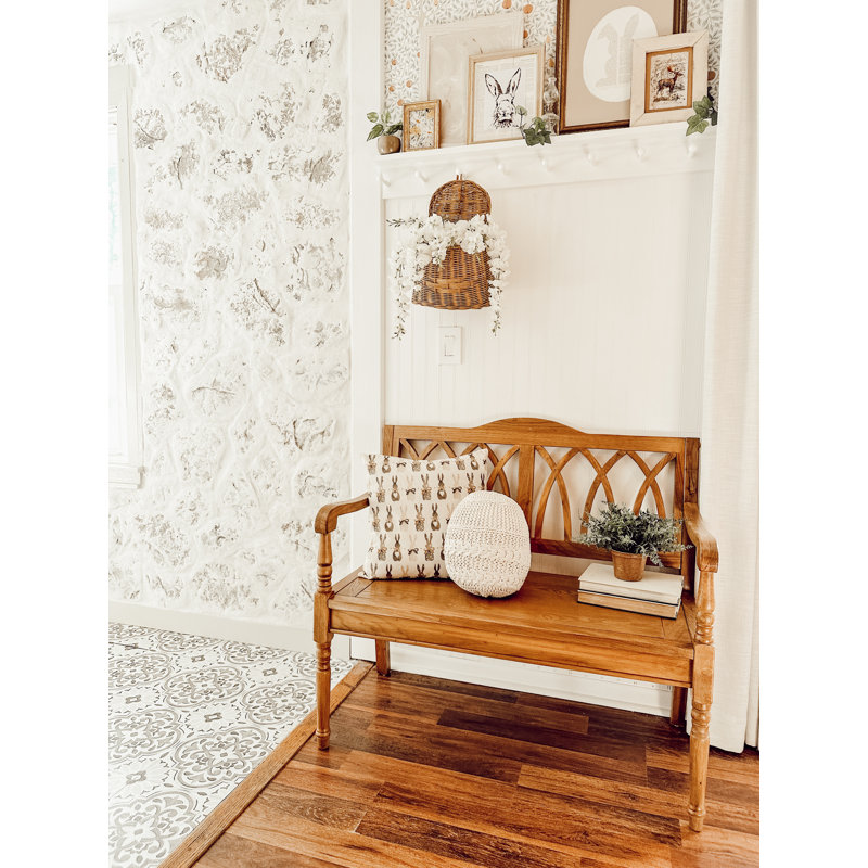 Modern Style Dining Table Bench, Oak