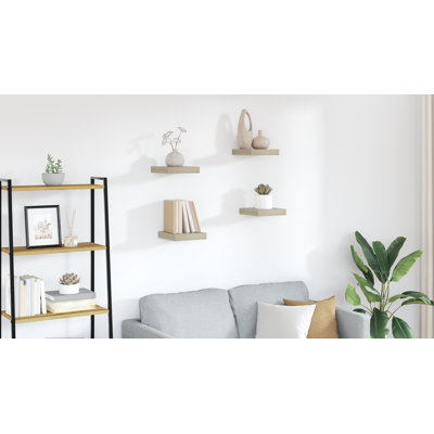 Wall Shelf  Wall Mounted Display Shelf for Photo Frame Set of 4