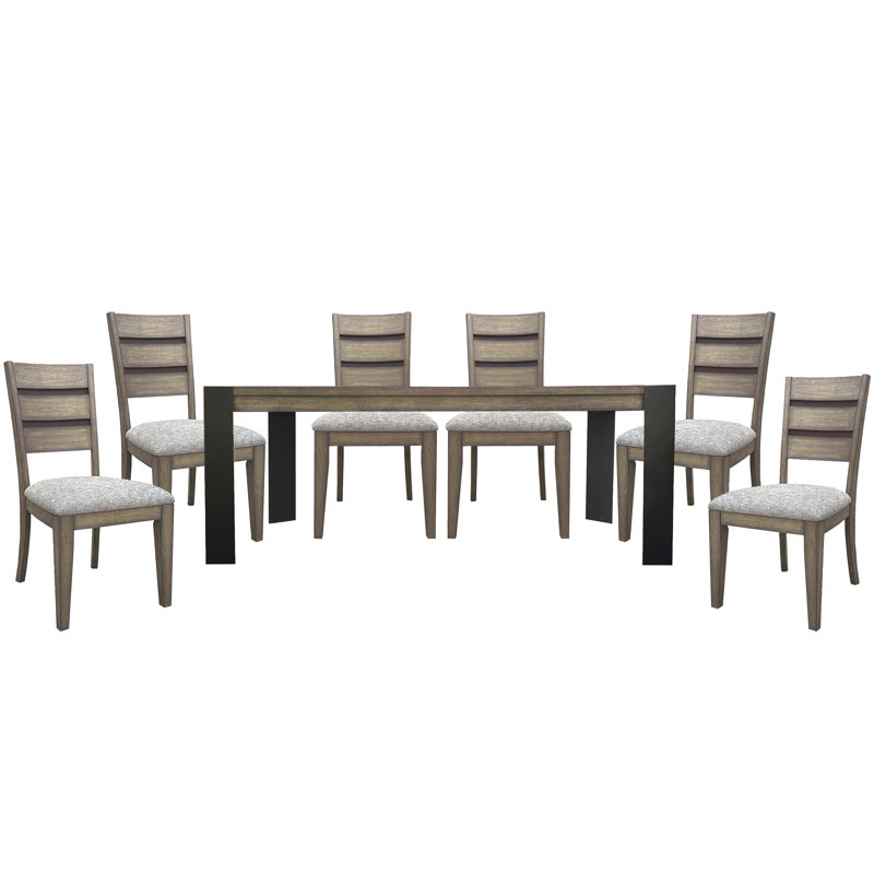 78 In. With 6 Ladderback Chairs