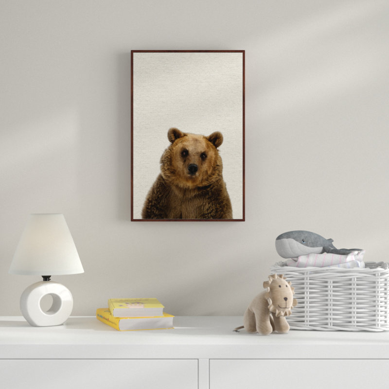 «Furry Bear», reproduction sur toile encadrée, H 45 po x l 30 po x P 1,5 po