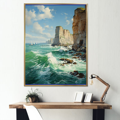 «Lampkins The Cliff at Etretatclaude II», reproduction sur toile