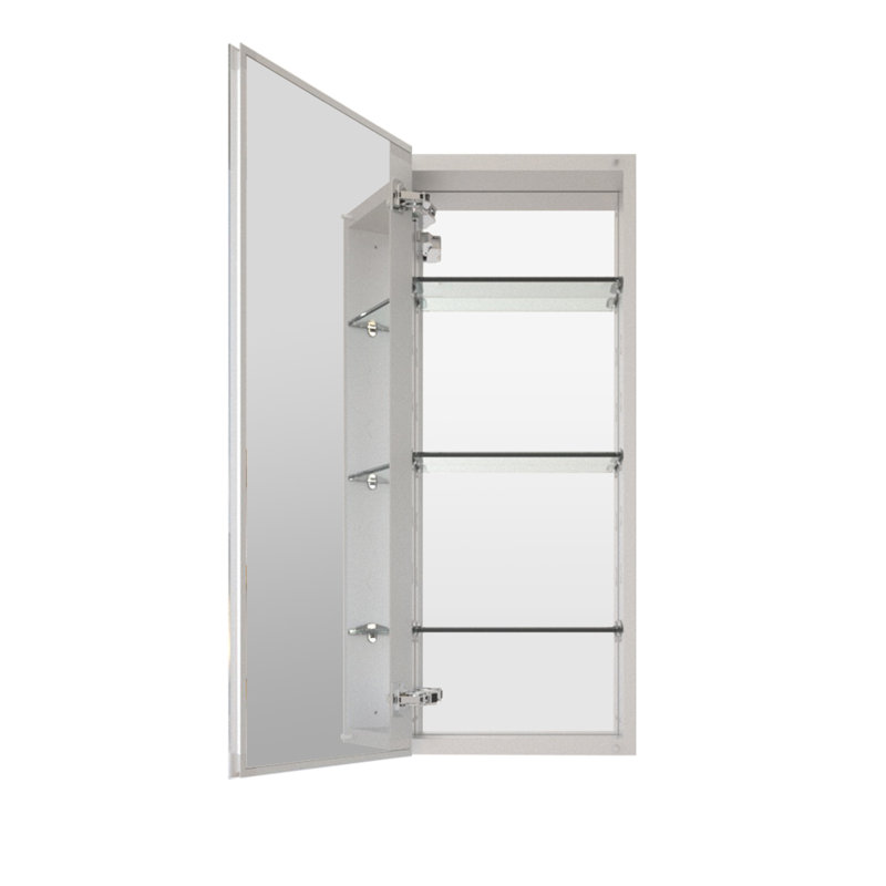 Armoire à pharmacie en aluminium Adine, H 36 po x l 15 po x P 3,75 po, Chrome satiné