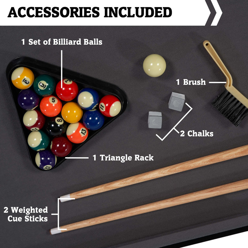 Charleston 4' Pool Table with Playing Accessories