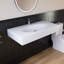 42'' Wall Mounted Bathroom Sink Solid Surface Rectangular Bathroom Sink With Faucet Hole