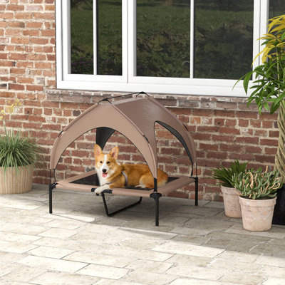 Elevated Dog Bed Cooling Dog Cot Bed w/ Canopy
