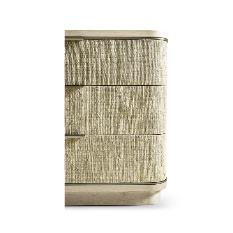 Water 3 - Drawer Solid Wood Nightstand