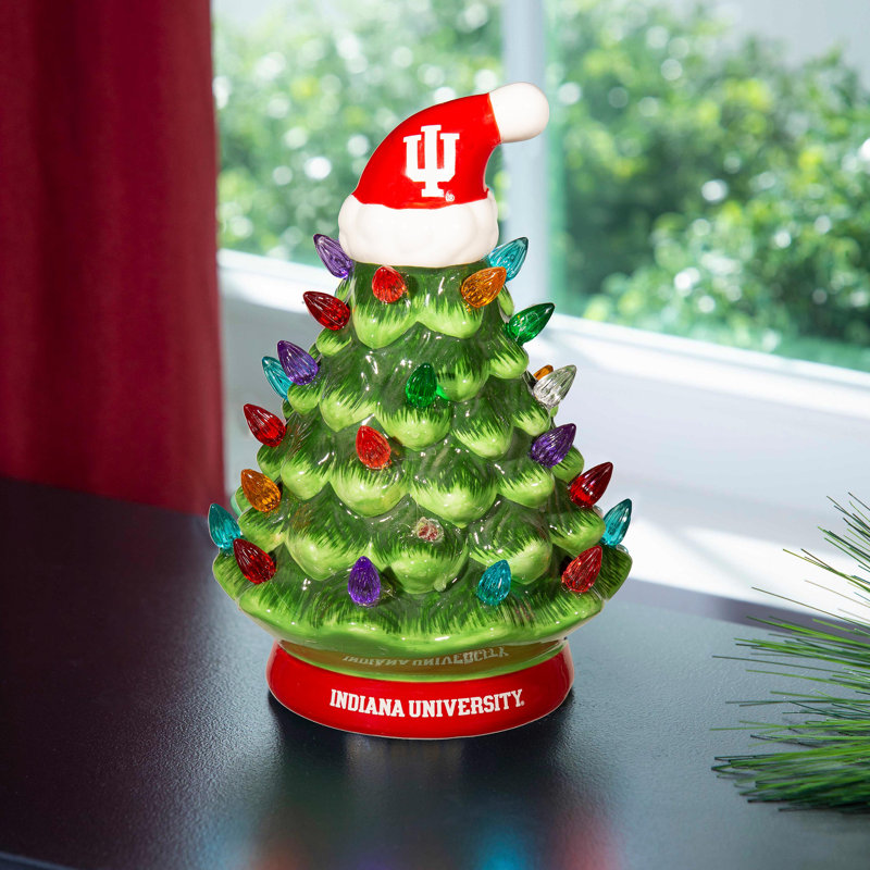 Arbre de Noël de table en céramique 8 po Maclachlan NCAA, Université Indiana
