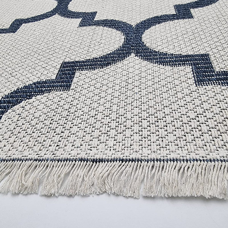Imhoff Moroccan Cotton Hand Woven Area Rug, Runner 75 x 300cm
