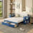 Full Size Daybed With Removable Desk, Storage Drawers & Hydraulic Side Table-2113982152-2113982153