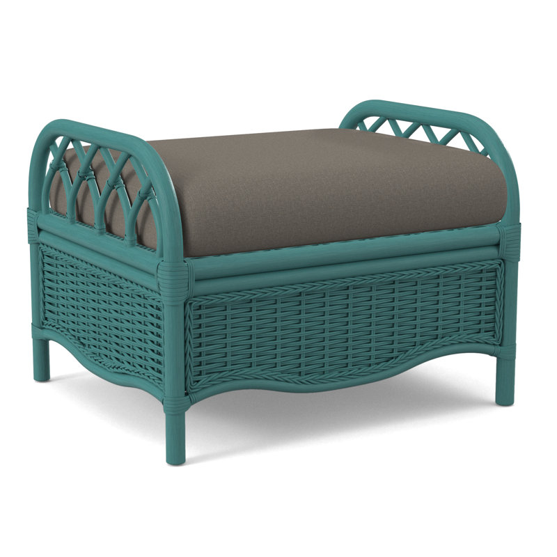 Everglade Ottoman, Gray Sugar Performance; 0863-84, Navy