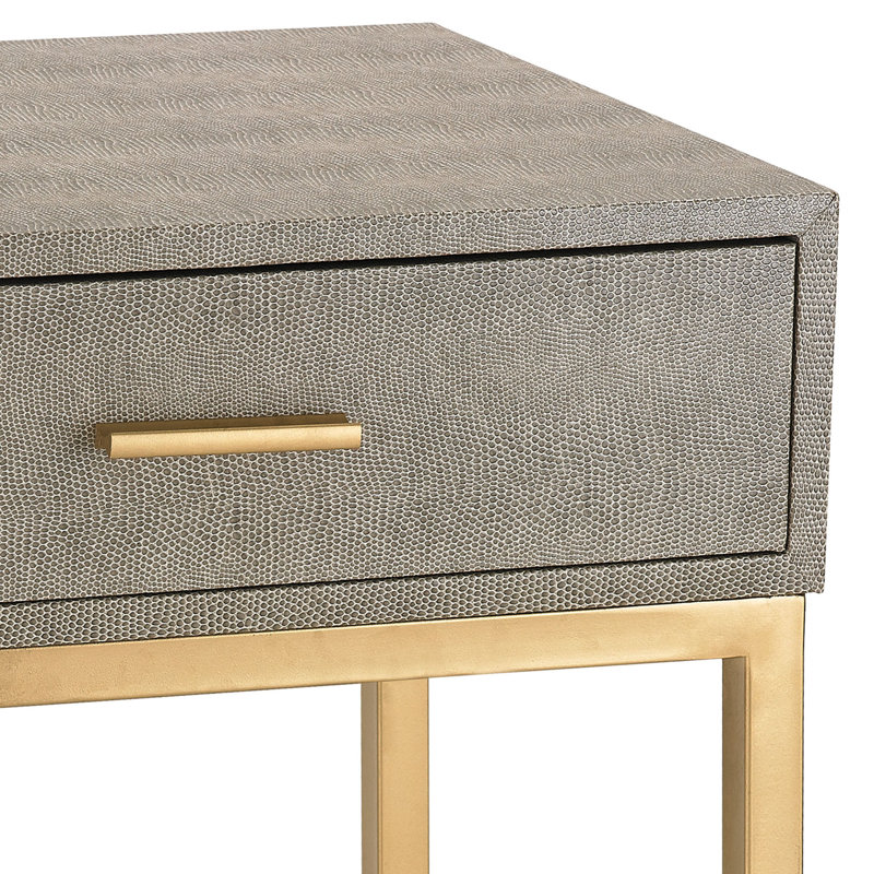Table d'appoint Shagreen - Gris, Gris