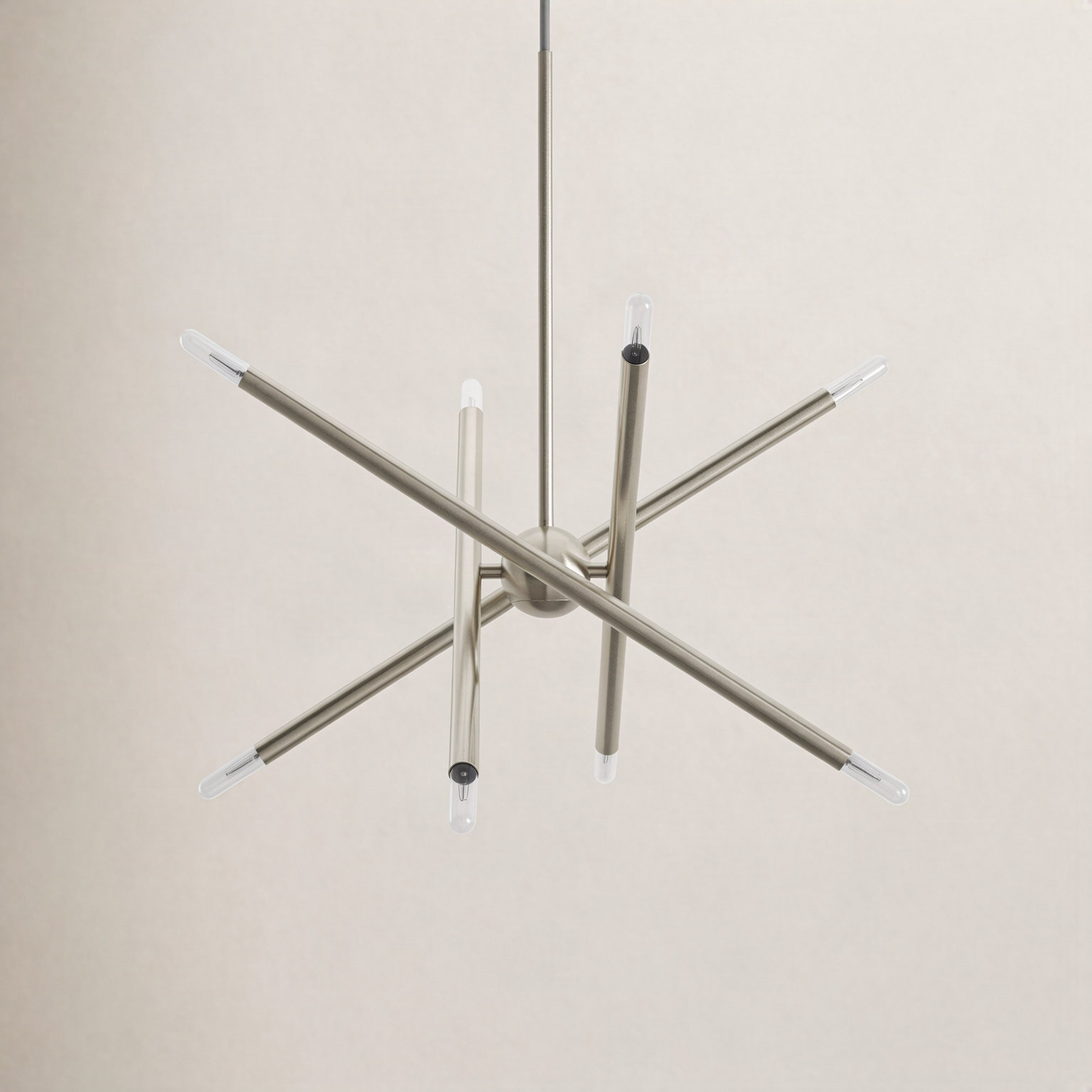 Poco 8 - Light Dimmable Sputnik Chandelier, Brushed Nickel