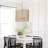 Rhamel 4-light E26 21.25 inch Oversize Rattan Boho Dimmable Adjustable Pendant Light Chandelier