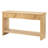 [Video]55" Fluted Console Table, Semi‑Circular Drawers With Vertical Strip Decor, Solid Wood Tabletop, Soft‑Closing, Bot