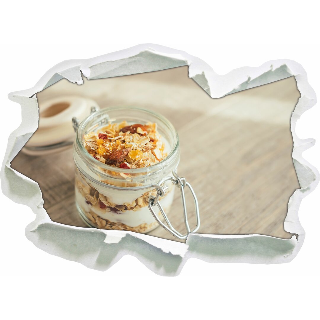 Wandtattoo Jogurt Müsli im Glas