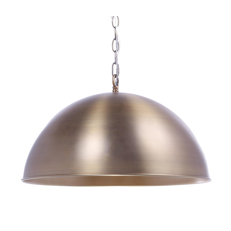 Luminaire suspendu pour dôme simple 1 lumières Harkness, Bronze brillant