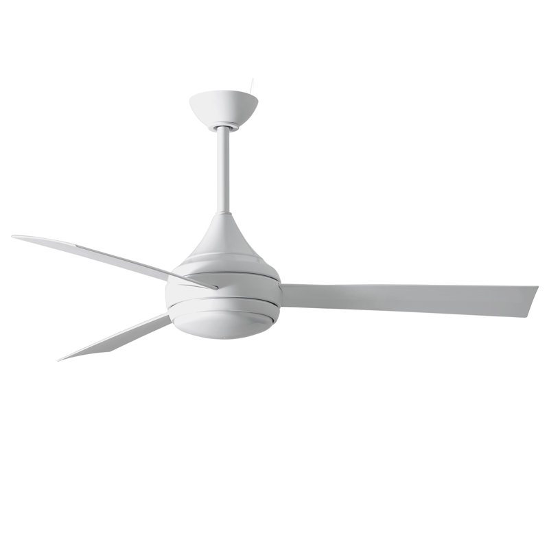 Donaire 52'' Ceiling Fan with LED Lights, Gloss White, Gloss White