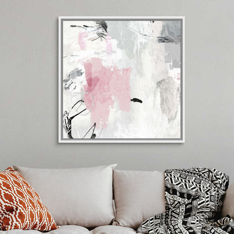 Gris gris II - reproduction d'art sur toile, Toile avec cadre flottant, H 32 po x l 32 po, Blanc