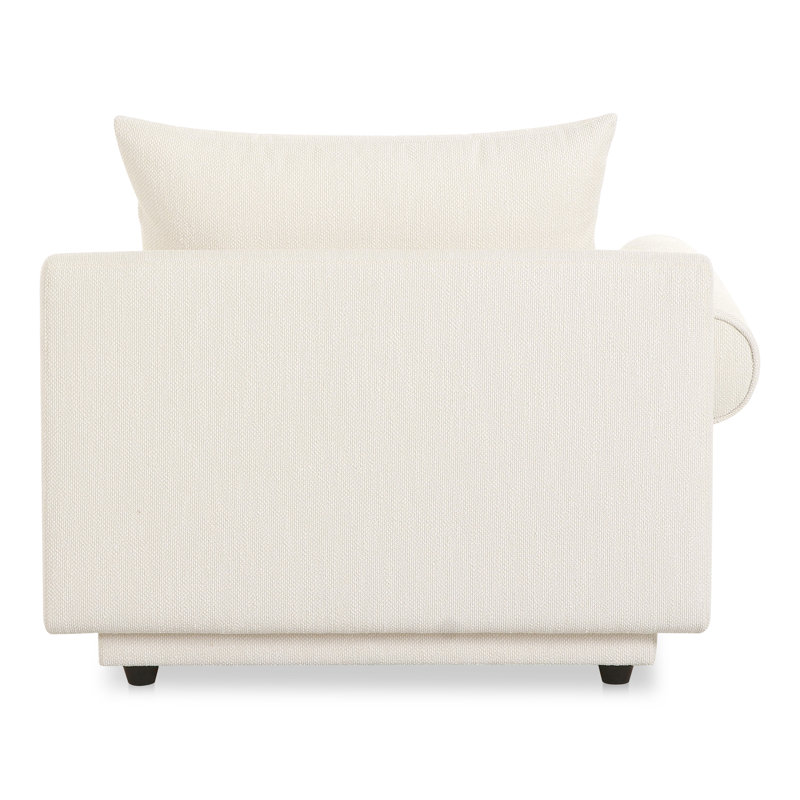 ROSELLO SLIPPER CHAIR, Novax White Boucle, 30" H x 37.75" W x 37.75" D, No