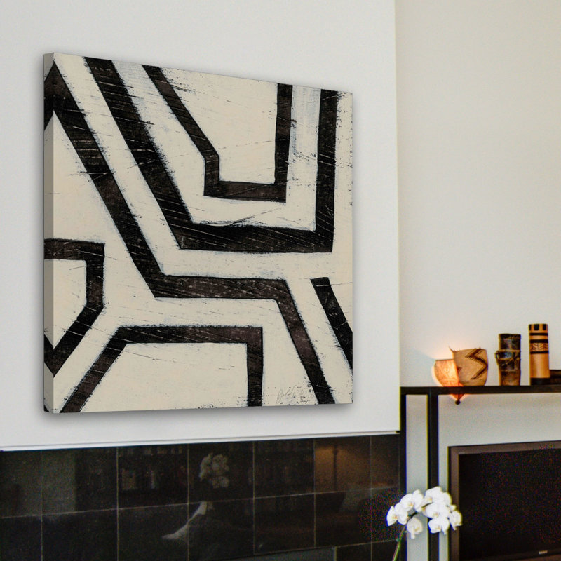 "Hieroglyph III" Print on Wrapped Canvas, 18" H x 18" W x 1.5" D