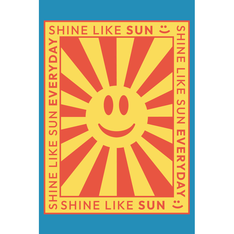 Sunshine Retro Placard., 46cm H x 30cm W