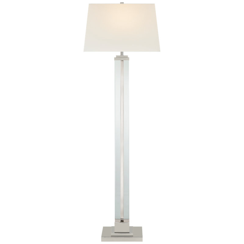 Wright Floor Lamp, Polished Nickel