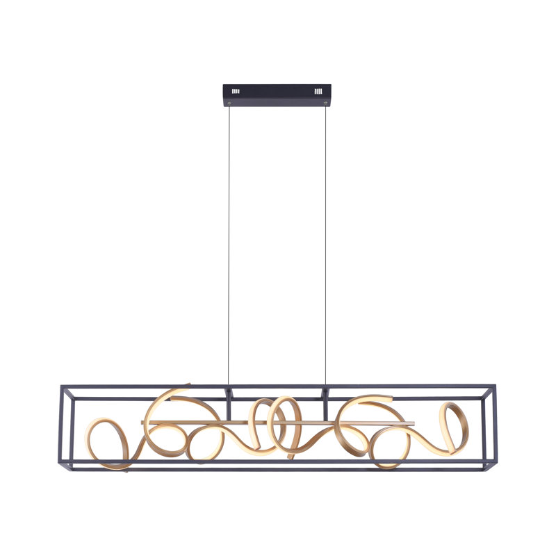 Pharr 4 - Light Black LED Square/Rectangle Pendant