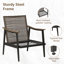 Chaise de patio avec coussins et repose-pieds Alilet-94321591