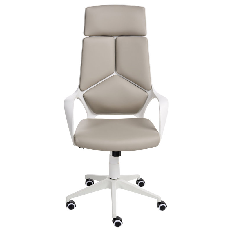 Office Chair with Headrest, Taupe