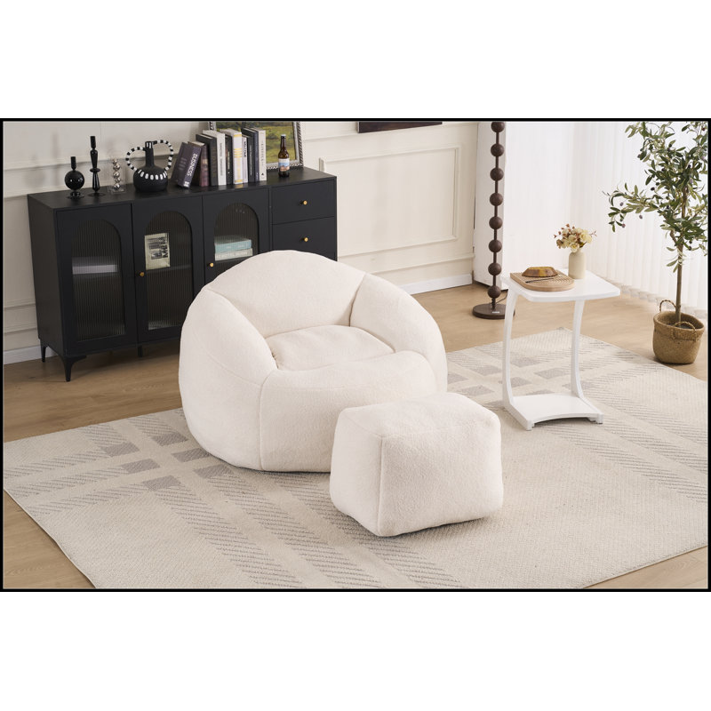 Foam Bean Bag Chairs for Adults/Teens with Filling,Bean Bag Lazy Sofa with Ultra Soft Chenille Cover, Bean Bag,Indoor & Outdoor