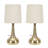 Riorita Pair of Chrome Touch Table Lamps with Fabric Shade and LED Bulbs-934045542-934045538-934045536