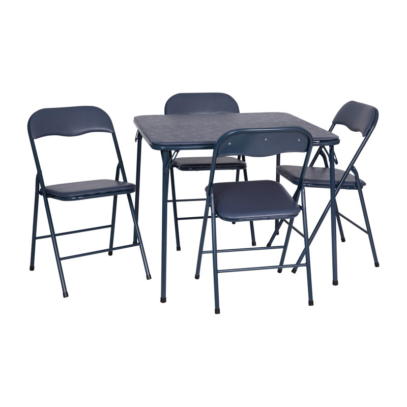 Ensemble 5 pièces de table et chaises Monroe, Bleu