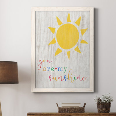 «You Are My Sunshine», art textuel sur toile