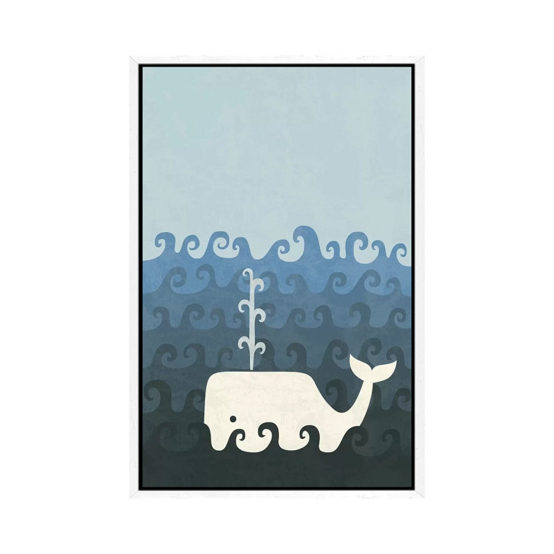 The Whale by HandsOffMyDinosaur - Gallery-Wrapped Canvas Giclée on Canvas, White Framed, 66.04 cm H x 45.72 cm W
