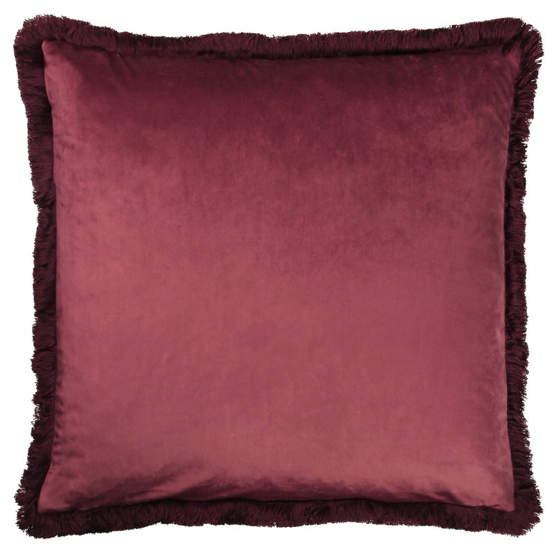 Floral Square Cushion, 50cm H x 50cm W x 16cm D, Berry