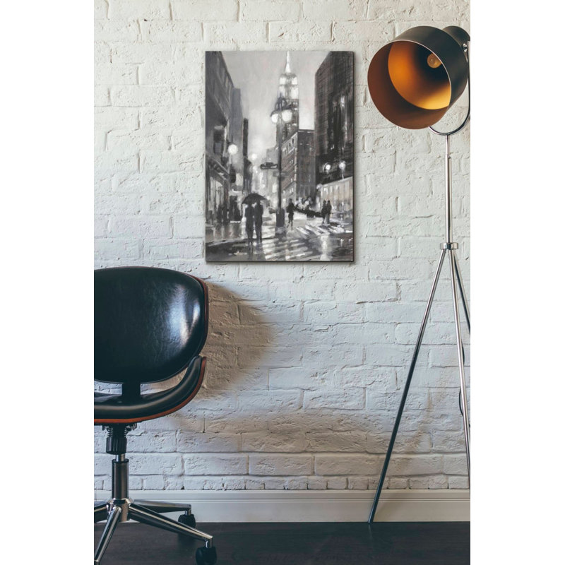 «Illuminated Streets I» par Ethan Harper, art mural sur toile, H 54 po x l 40 po x P 1,5 po