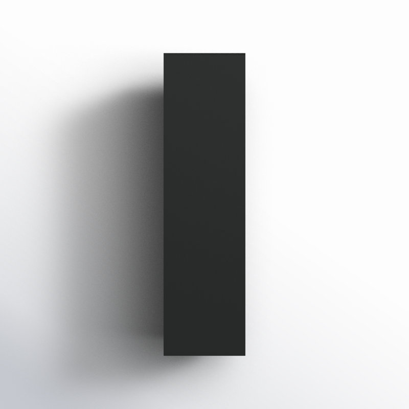 Medium Two Light Outdoor Wall Lantern, Black, 18.5" H x 5" W x 7.75" D, No