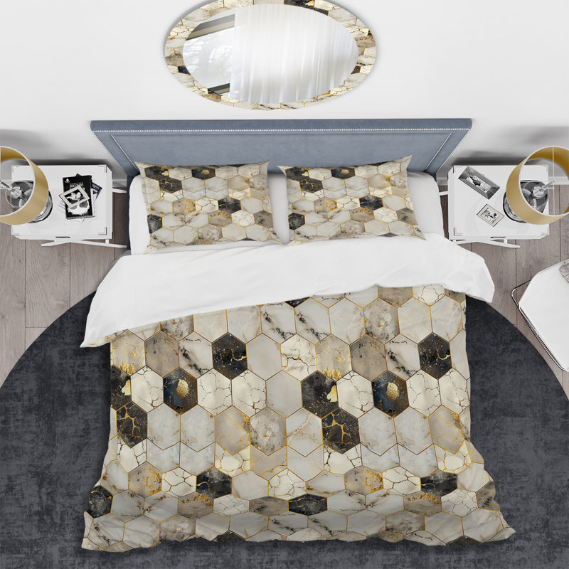 Ensemble de housse de couette Ivoire crème glam glam, Housse de couette très grand + 2 taies décorativ