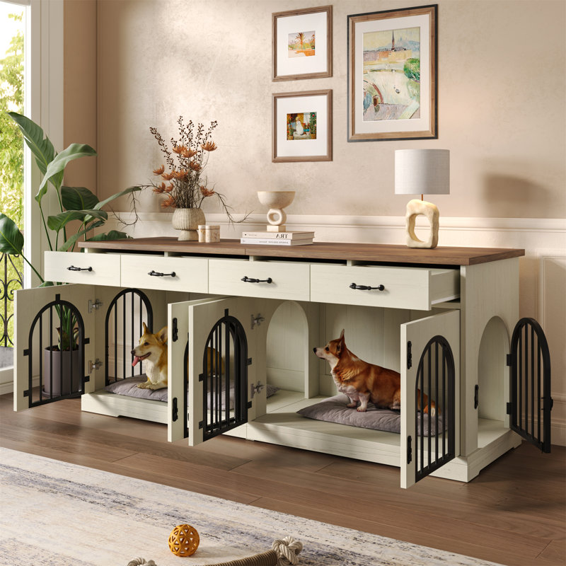 Meuble pour chien 70,8 "pour 2 chiens