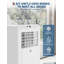 Climatiseur portatif 8-000 BTU 3-en-1 climatiseur portatif pour pièces avec ventilateur déshumidificateur Télécommande automatique Kit de fenêtres inclus
