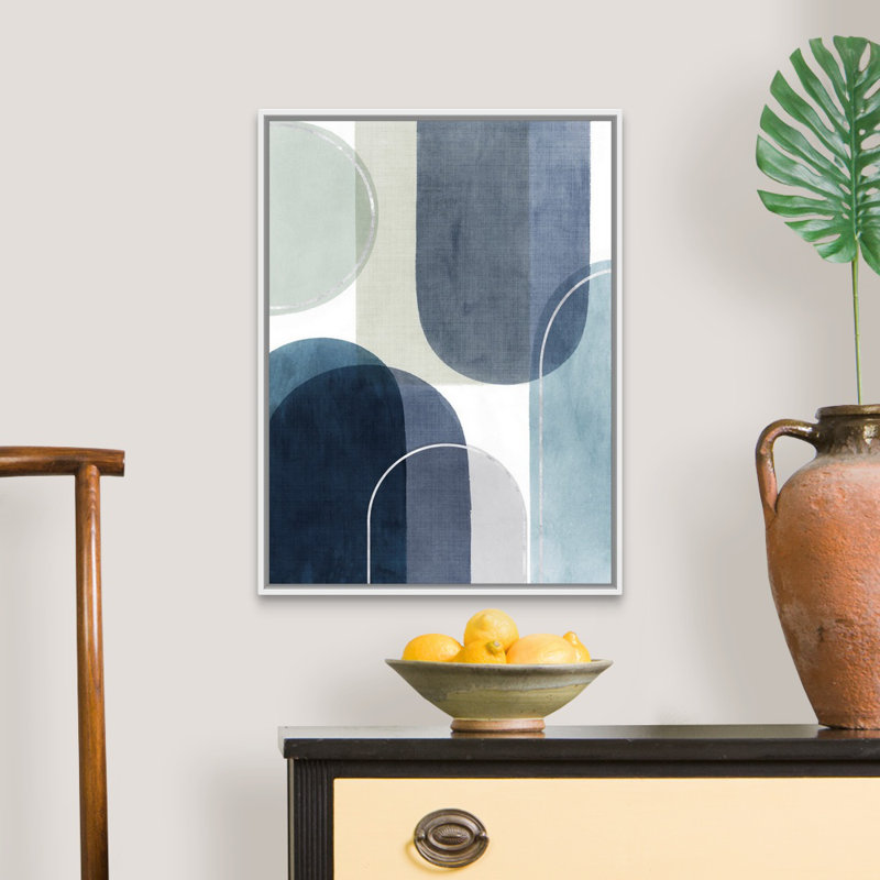 " Framed Move I ", White Framed, 26" H x 20" W x 1.75" D