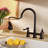 Ashfield Pull Down Double Handle Kitchen Faucet-35197639
