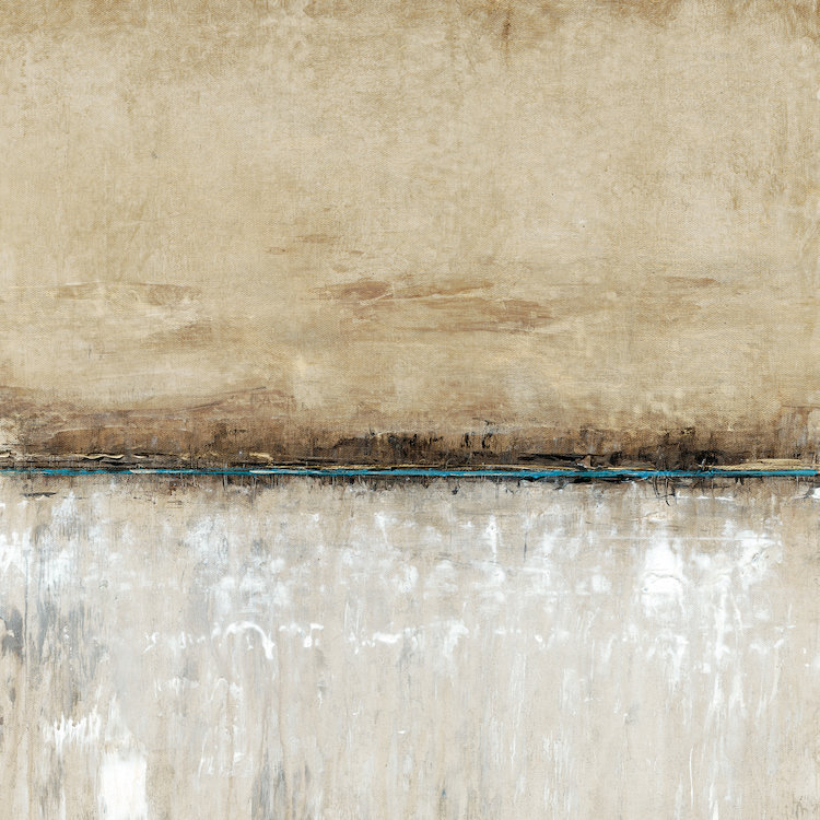 «Blue Line I», reproduction d'art sur toile tendue, H 37 po x l 37 po x P 1,5 po