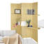 Paravent pliable 4 panneaux avec tablettes
