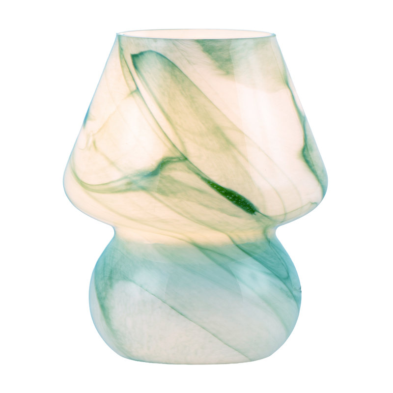 Glass Table Lamp, Teal, Teal